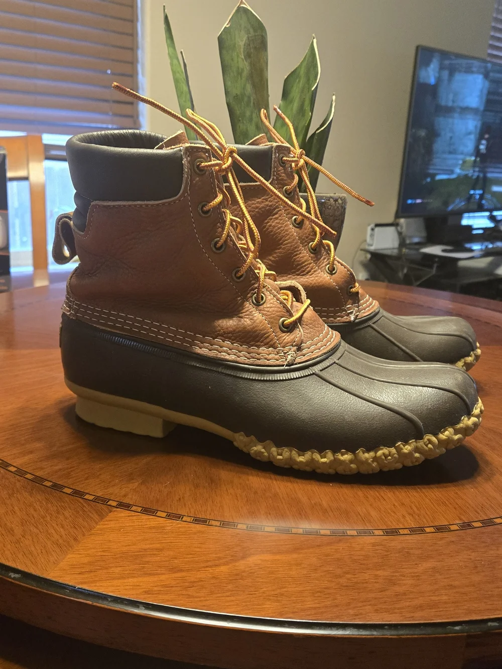L.L. Bean Brown and Dark Brown Two-Tone Duck Boots